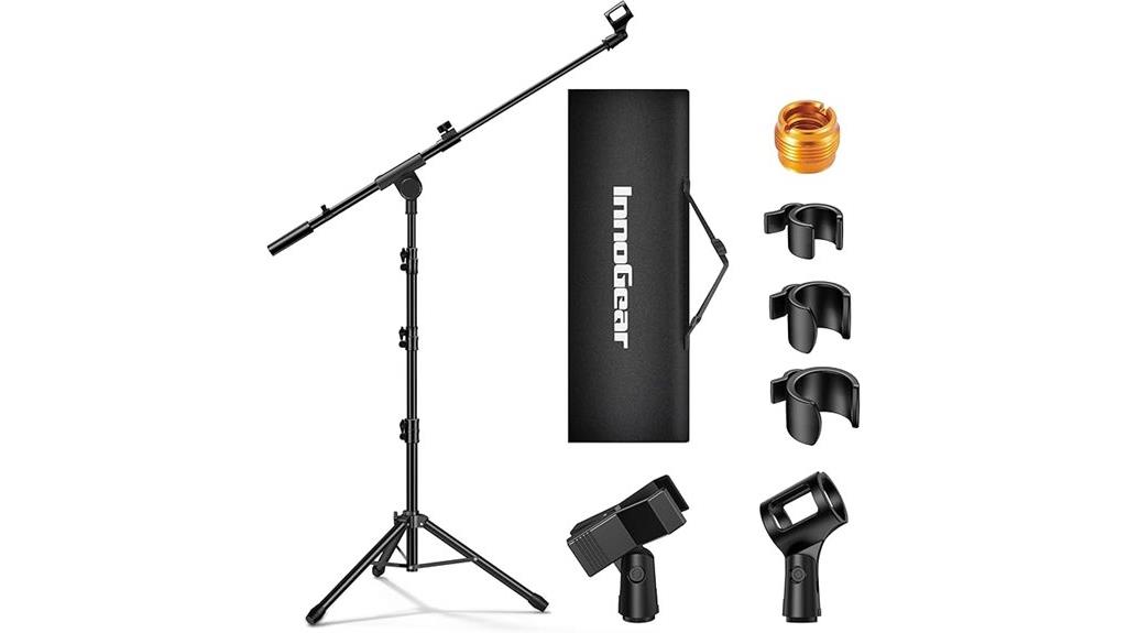 dual tripod boom microphone stands