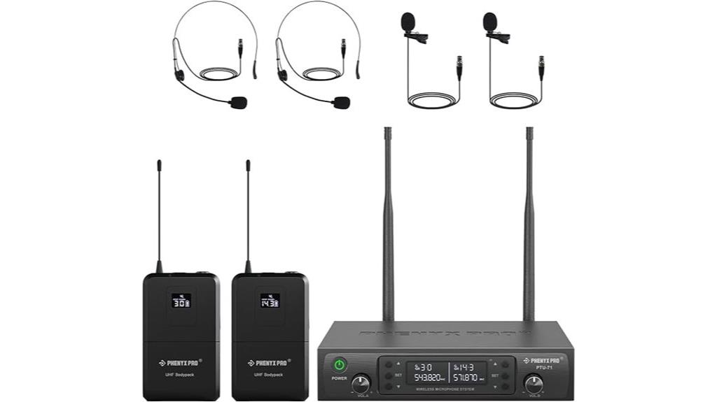 dual uhf wireless microphone