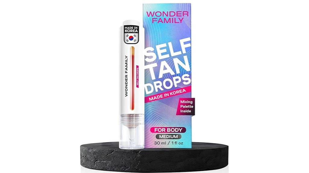 facial and body tanning drops