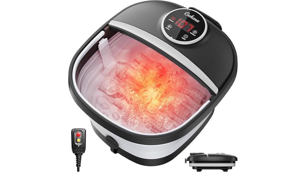 foldable heated foot massager