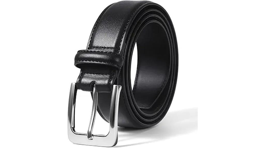 genuine leather dress belt