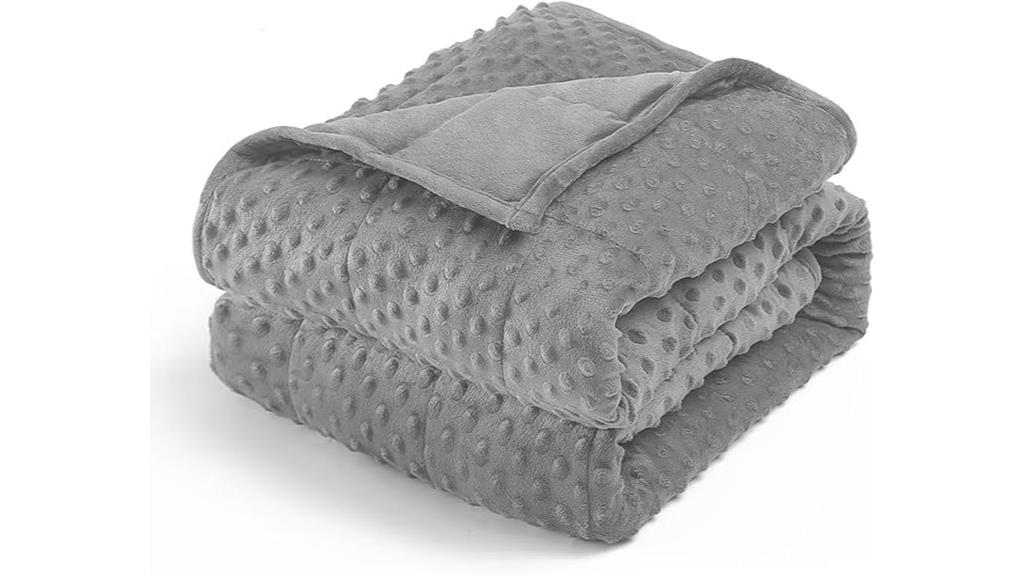 grey 15 lb minky blanket