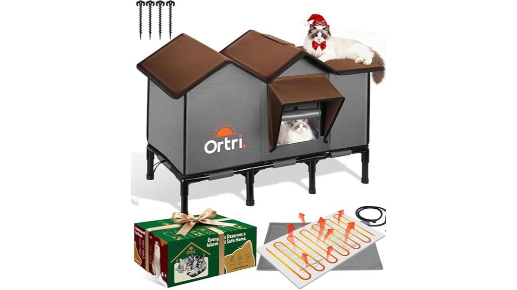 heated insulated outdoor cat house