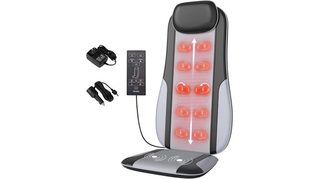 heated shiatsu massage device