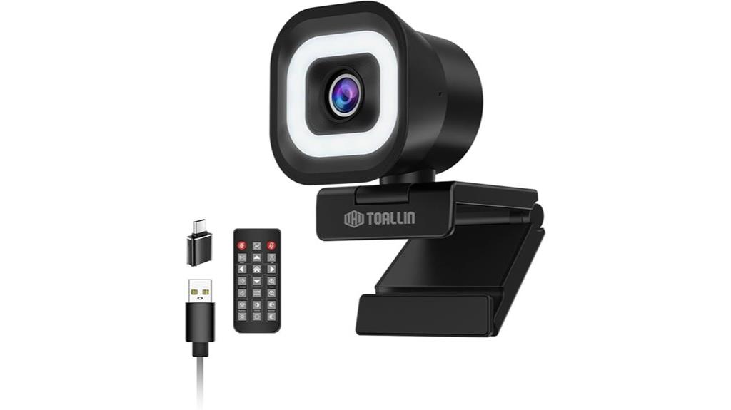high definition webcam with lighting