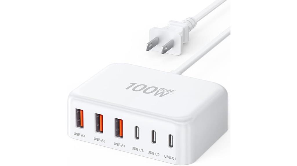 high power 6 port charger