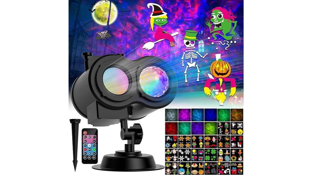 holiday projector yard decor