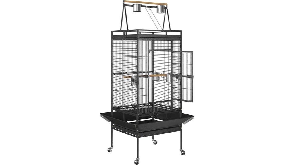 large birdcage with stand