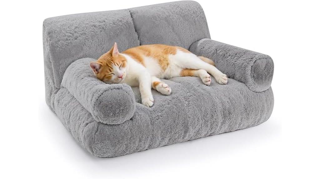 large bolstered cat bed