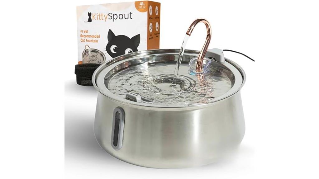 large capacity stainless fountain