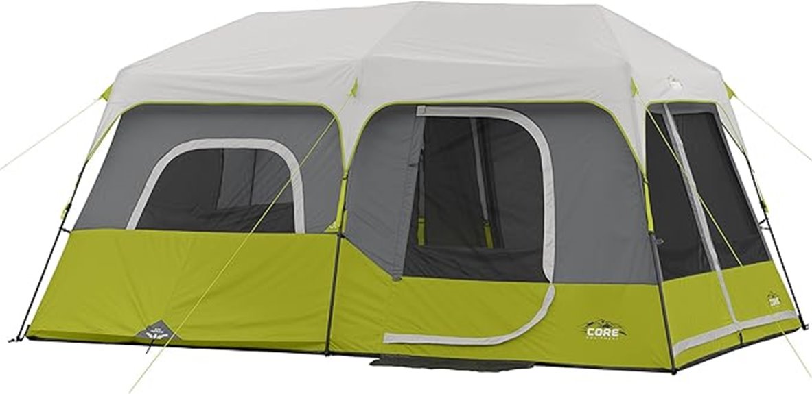 large green instant tent