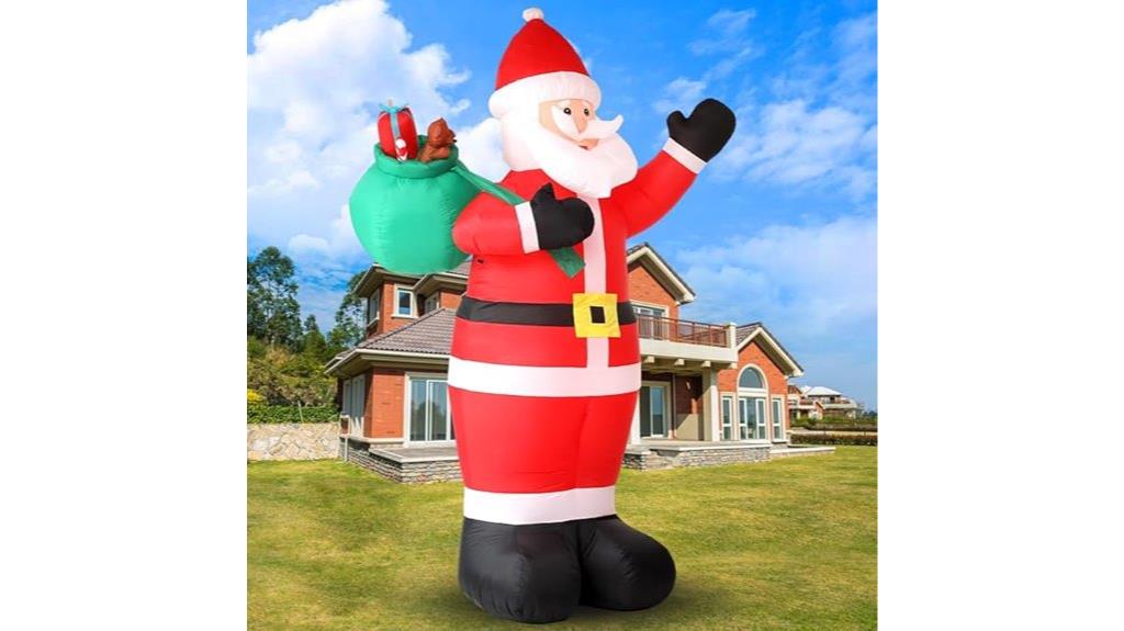 large inflatable santa decor