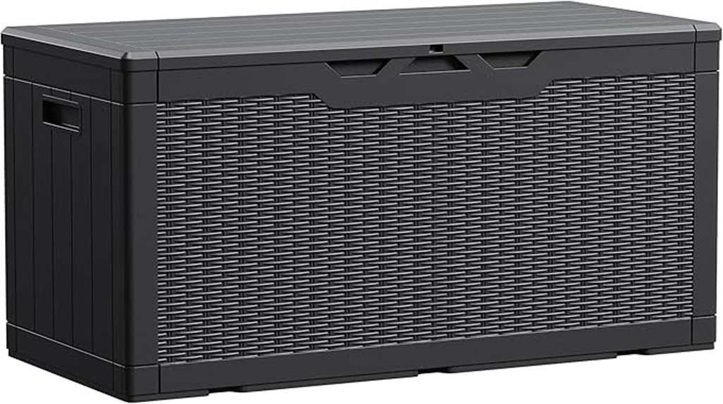 large waterproof resin deck box