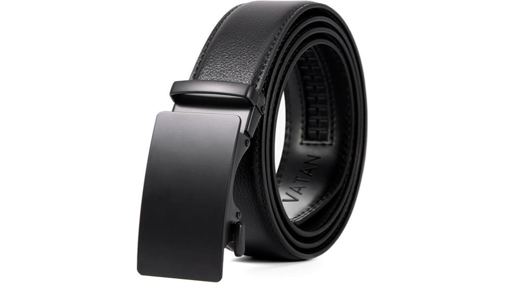 leather ratchet belt buckle