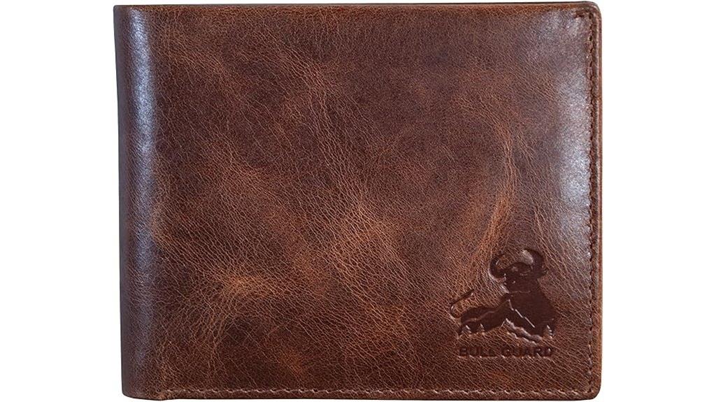 leather rfid bifold wallet
