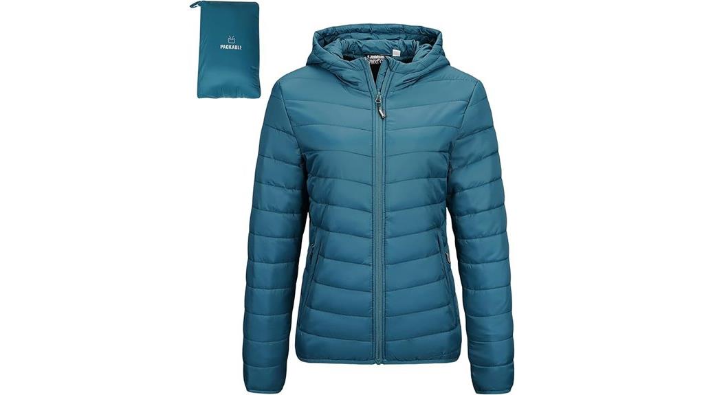 lightweight hooded puffer jacket