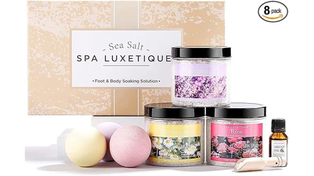 luxury bath salts gift set