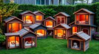 luxury heated pet house selection