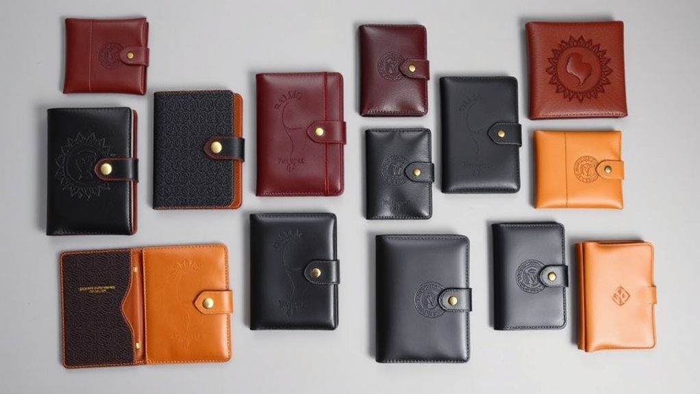 luxury leather passport sets