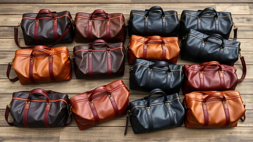 luxury leather travel bags