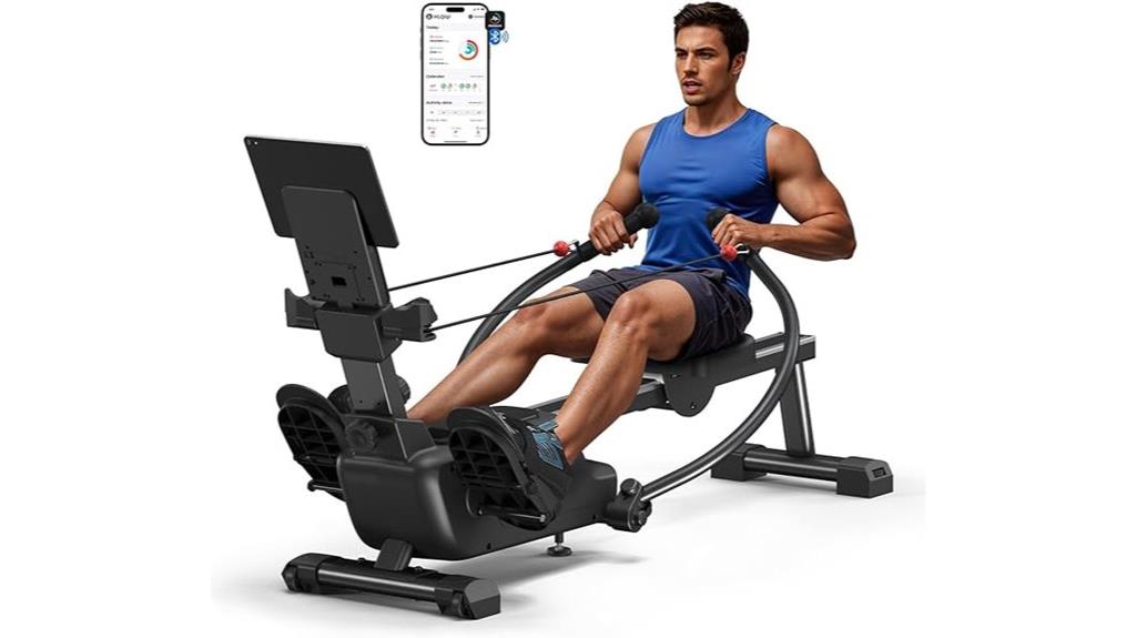 magnetic rowing machine with app