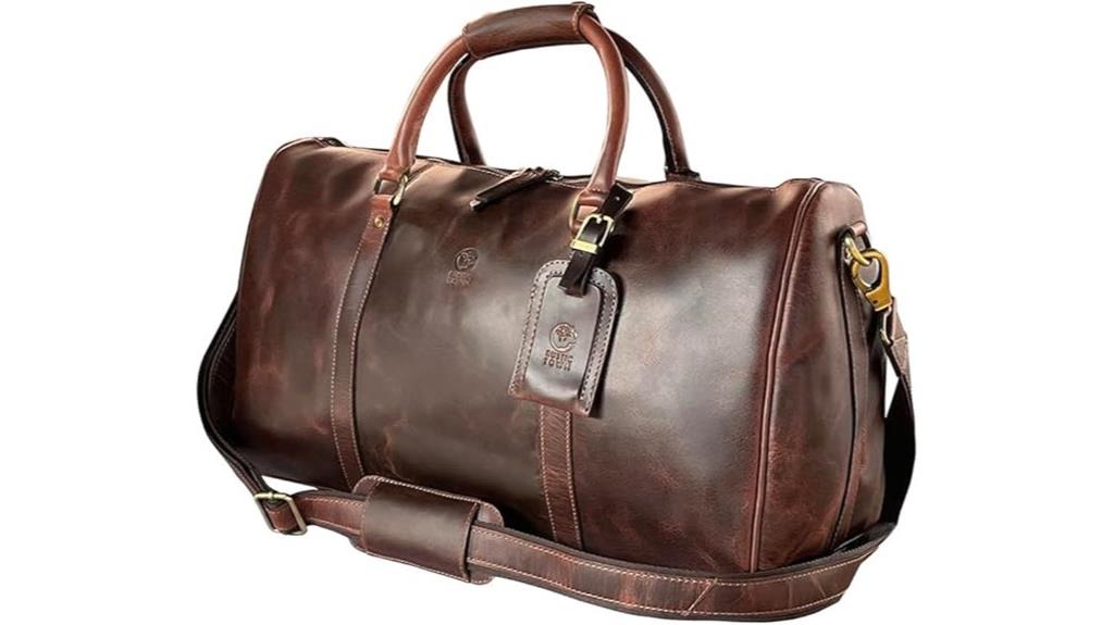 men s leather duffle bag