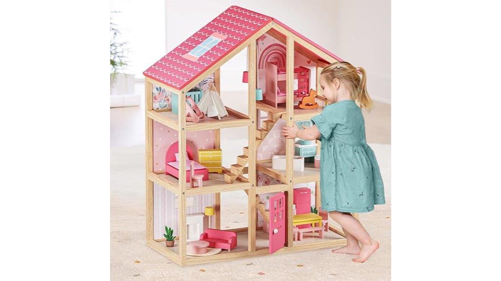 miniature wooden dollhouse