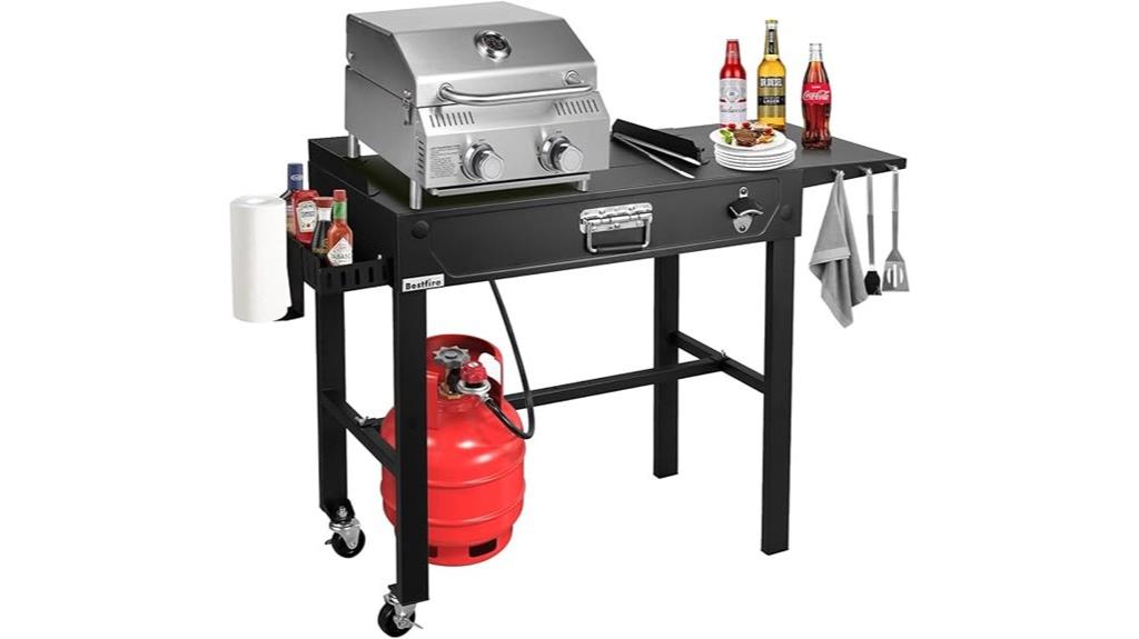 outdoor grill table