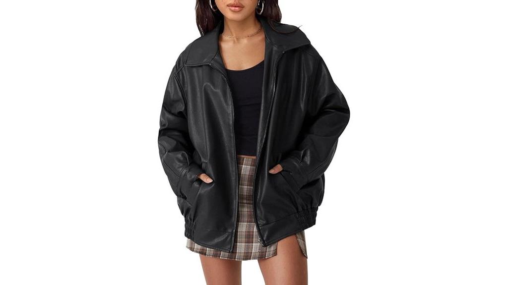 oversized leather jackets for women