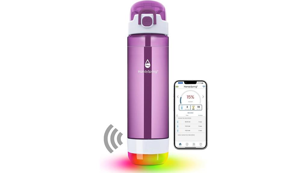 pink hydration reminder bottle