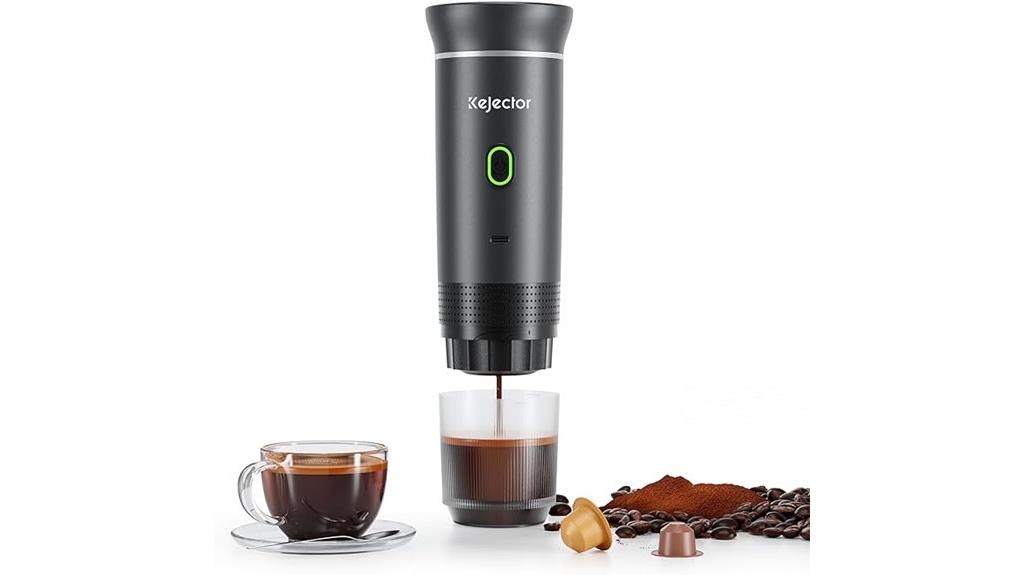 portable gray coffee maker