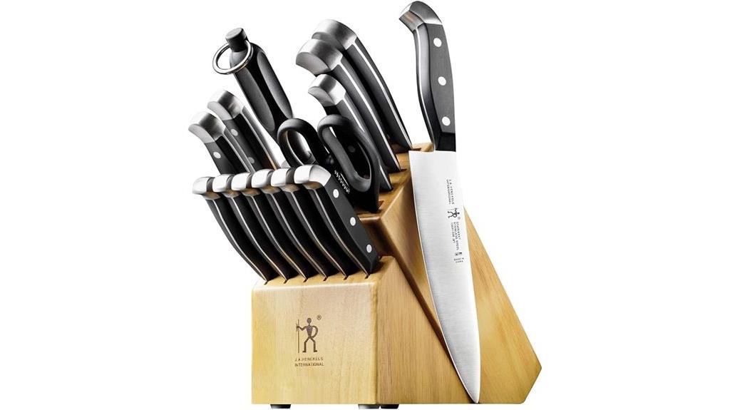 premium knife set with block
