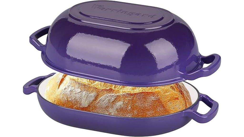purple enameled cast iron dutch oven