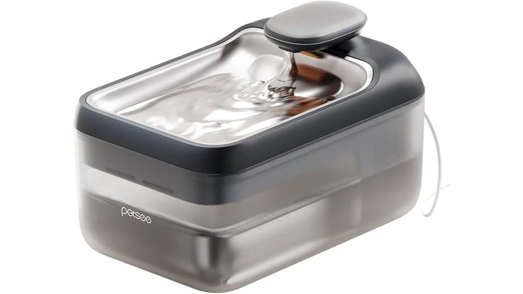 quiet stainless steel fountain