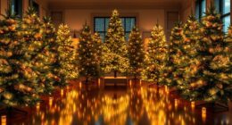 realistic pre lit christmas trees