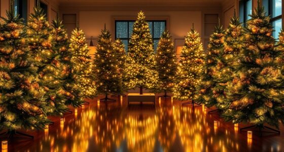 realistic pre lit christmas trees