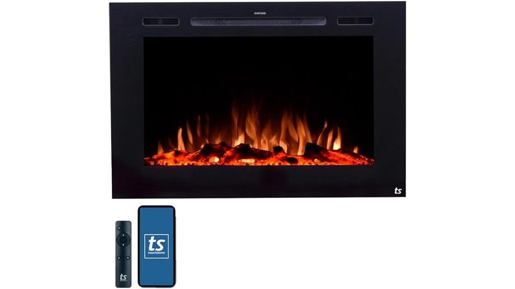 recessed 40 inch electric fireplace