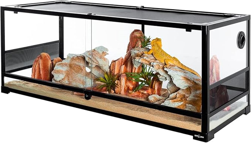 reptile glass enclosure dimensions