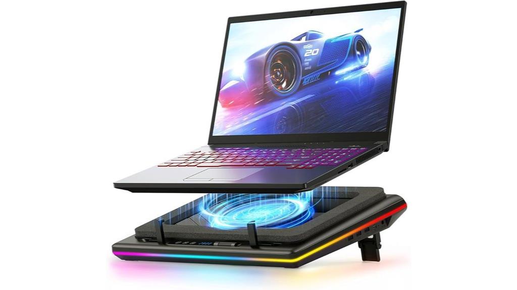 rgb cooling laptop pad