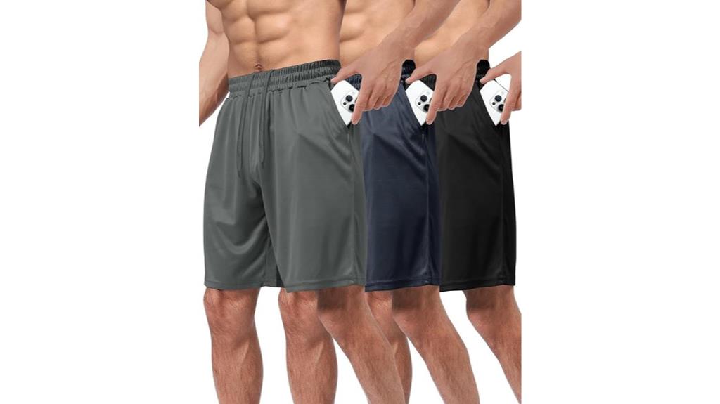 set of three men s shorts