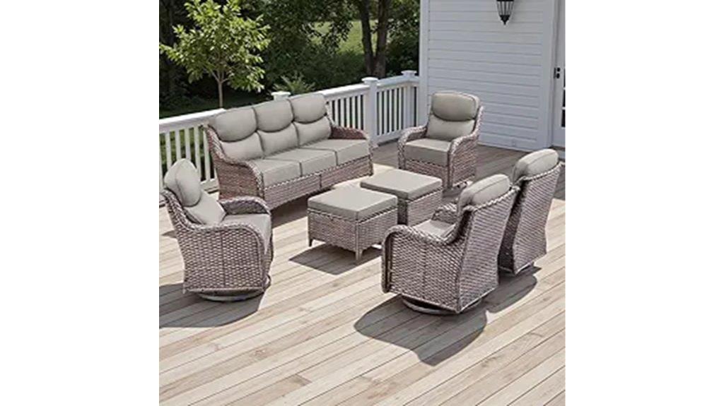 seven piece patio furniture