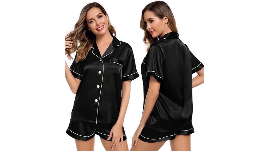 silk satin pajama set