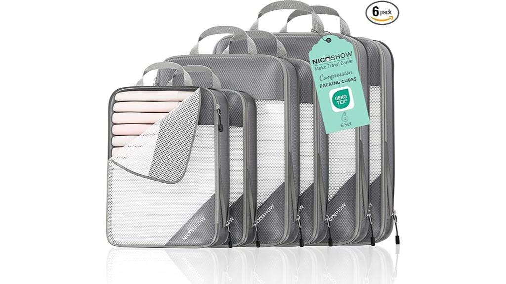 six pack travel packing cubes