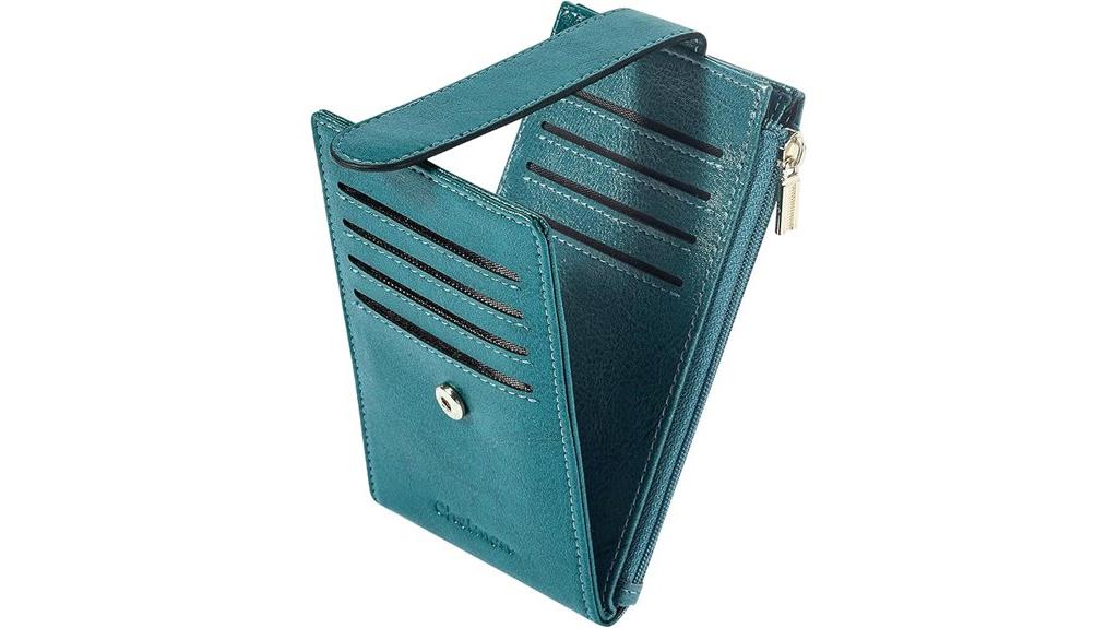 slim rfid wallet with zipper
