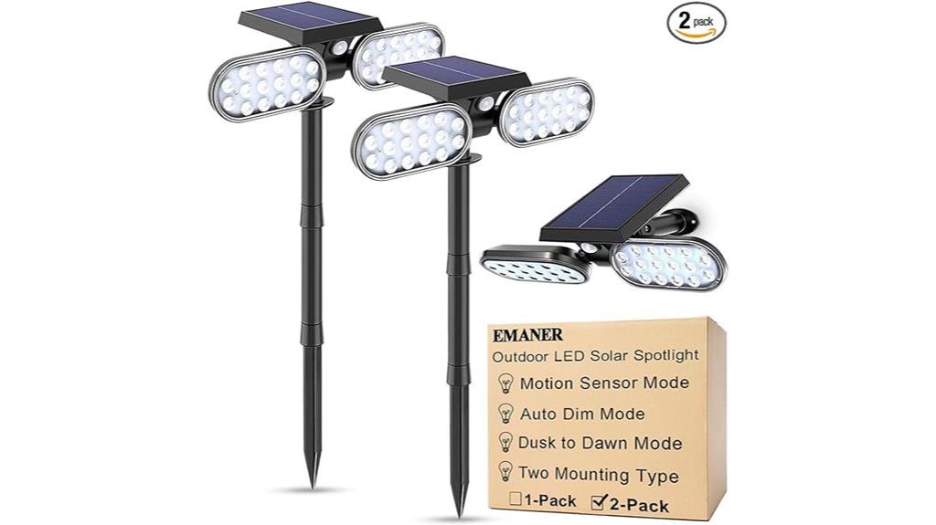 solar powered outdoor floodlights
