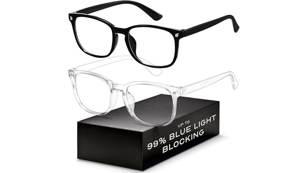 square blue light glasses