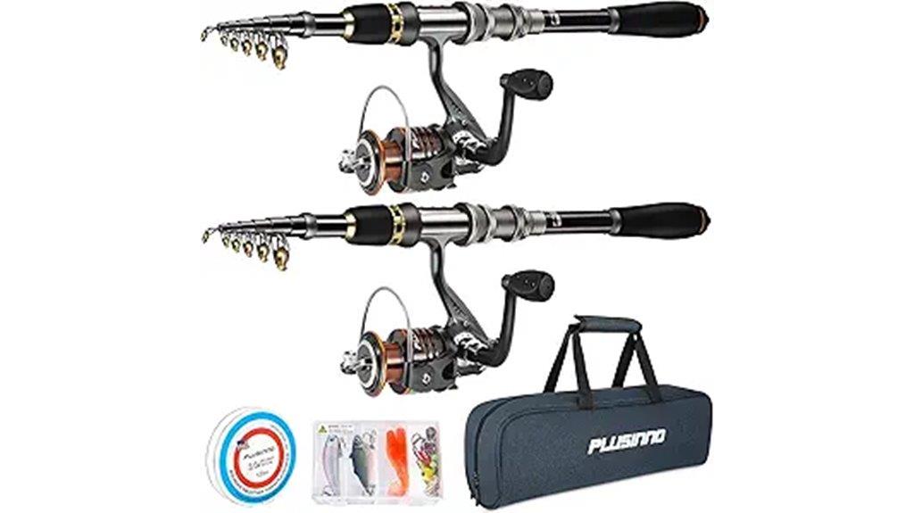 telescopic fishing rod combo