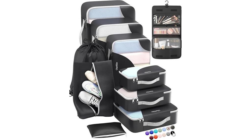 ten piece packing cube set