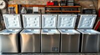 top garage chest freezers