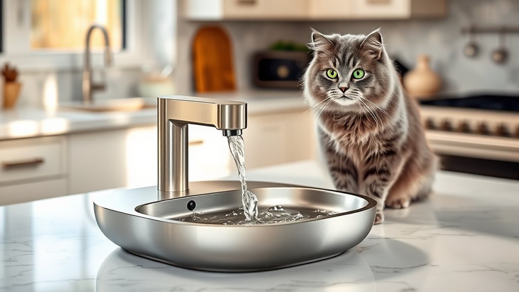top stainless steel cat fountains